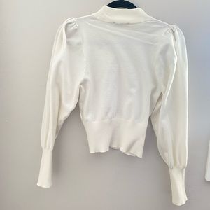 White long sleeve top